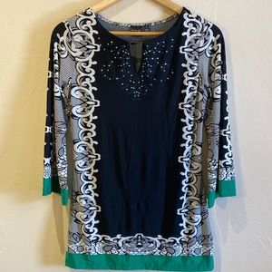 3/$15 La vanya- 3/4 Sleeve Top, S